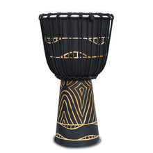 麦尔MEINL 非洲鼓 HDJ系列 整木掏空 手工雕刻 进口手鼓 12寸黑金震波-HDJ15