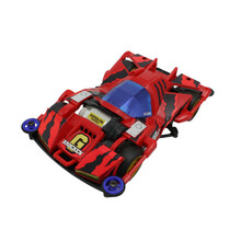 美乐他 四驱车 拼装组装DIY实色版/透明版 迷你儿童玩具模型车ABA （实色版 红巨无霸）