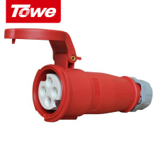 TOWE （同为）32A工业连接器IP44防水防尘插头插座4芯3P+E母头IPS-S432