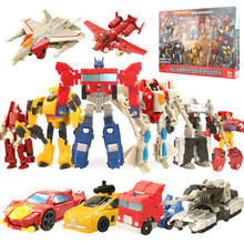 儿童变形金刚玩具机器人变形机甲2迷你小汽车一步变形玩具车 指挥官迷你小机器人6款全套6601C