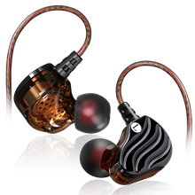 浪魄双动圈耳机入耳式发烧重低音K歌带麦手机通用耳麦运动跑步游戏音乐耳塞苹果安卓双系统兼容 黑色