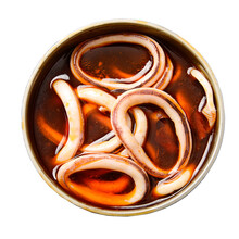 渔人百味 八爪鱼海鲜熟食麻辣小海鲜爆头即食大章鱼罐头 300g 罐装鱿鱼生蚝扇贝小龙虾尾 麻辣鱿鱼圈 300g*2罐