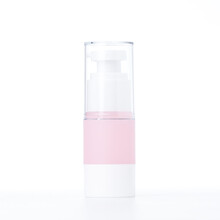 ilbu 透明磨砂乳液真空瓶化妆品分装瓶乳液真空瓶按压式细雾喷雾瓶子护肤品旅行透明便携小样 粉色压泵真空瓶15ml