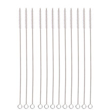 适合贝亲奶瓶吸管配件宽口径奶瓶转换器变吸管杯学饮杯鸭嘴吸管喝水喝奶适合贝亲宽口玻璃/PPSU 不锈钢吸管刷5条