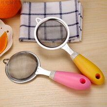 神斧 时尚新款豆浆榨果汁机宝宝辅食滤网筛密细家用迷你小号漏勺面粉婴儿厨具锅铲 粉红色