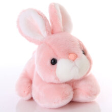 亦锦晗（Yi Jin Han）仿真兔子毛绒玩具公仔小白兔玩偶趴兔布娃娃儿童女孩生日礼物 粉色 大号20厘米