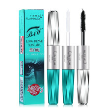 火烈鸟黑白配双效睫毛膏 自然纤长浓密卷翘双头防水两用滋养液彩妆初学者 纤长刷+浓密刷