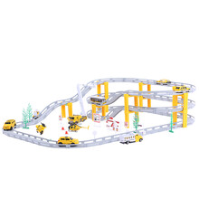 成乐美 电动工程轨道车套装大中小好儿童赛车风火轮玩具城市托马斯火辣小跑车 工程轨道车（大号）