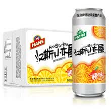 汉斯小木屋 果啤 橙味果啤 果味饮料 500ml*12听 整箱 橙色 橙味果啤