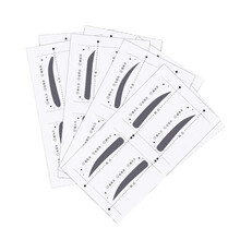 谷崎 【附带眉笔一支  可选色】画眉贴纸平眉自然眉弯眉韩式眉型画眉贴画眉卡修眉卡画眉修眉辅助器 混装眉贴16对32贴（送眉笔一支）