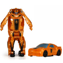 变形玩具金刚5大黄蜂迷你小汽车机器人模型飞机坦克男孩 小号黄蜂