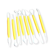 多彩艺 超轻粘土手工配件工具 压泥板亚克力棒 雪花泥擀泥棒 奶油土diy制作模具 超轻粘土工具八件套