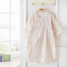 盛哲卡 婴儿睡袋宝宝连体睡袍长袖防踢袋系扣双层纯棉纱布睡袋 粉色圈圈 75*40cm