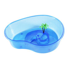 易萌龟缸带晒台乌龟饲养缸水族箱盒巴西龟水龟别墅生态缸龟盆 大号