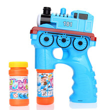 儿童电动泡泡机泡泡枪玩具小火车吹泡泡机夏季户外戏水全自动不漏水炫彩带音乐泡泡玩具 小火车+2瓶泡泡液