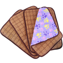 宠物凉席 夏季双面狗狗垫子泰迪金毛狗窝冰垫夏天狗凉席 浅紫色 M号40cm长29cm宽