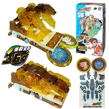 奥迪双钻 爆裂飞车3玩具 儿童变形玩具飞车2 暴裂合体对战套装 合体变形玩具车礼物套装 合体夺晶系列-熔岩爆684201S