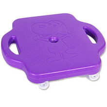 儿童滑板车儿童四轮平衡板塑料加厚方形小滑板爬平衡车感统训练器材滑滑板 紫色平衡滑板车
