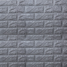 迪茵 3d立体墙贴墙纸自粘卧室泡沫软包房间墙壁装饰餐厅宿舍阳台装饰 银灰色