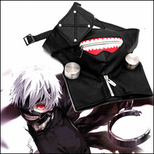 东京食尸鬼喰种口罩 金木研cos皮革面具道具动漫周边 原版面具(2件套)+假发(送发网)