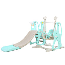 loveforever新款儿童室内滑梯宝宝家用滑滑梯玩具幼儿滑梯秋千组合玩具 新升级蓝三合一
