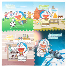 明德泡沫地垫拼接爬行垫卡通拼图垫哆啦a梦hellokitty猫大4片装送8边条60x60宝宝爬爬垫子 梦想哆啦A梦4片装（送边） 60*60*1cm(整包价)