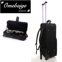 佰格（Omebaige） 欧美佰格拉杆箱包中音萨克斯次中音萨克斯箱包盒便携随行柏格带轮子乐器箱包 中音拉杆箱包 BGR-ASCL黑色