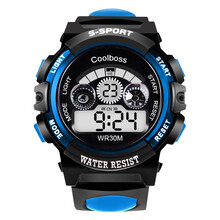 夜光 小学生女童 手表儿童男孩女孩手表电子表 运动手表 运动手表蓝色