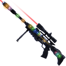 【99-12】儿童枪宝宝电动玩具枪投影声光音乐男孩女孩2-3-5-6岁冲锋枪 二代投影狙枪（充电电池套装）