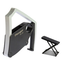 Flanger 弗兰格FC33 吉他变调夹 民谣木吉他capo 移调变音夹配件 FC33银色款+吉他脚凳