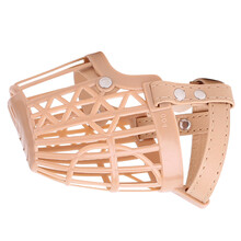 狗嘴套狗嘴口罩防咬防叫中大型犬金毛拉布拉多柯基比熊泰迪德牧罗威纳马犬狗狗嘴罩 皮革款嘴套 1号（适合5斤左右）