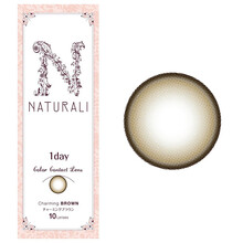 日本美瞳 Naturali 1day自然魅日抛10片(14.2mm) 玻璃珠子彩色隐形眼镜 Charming Brown -1.25