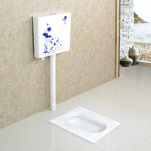 好亿家(haoyijia) 陶瓷蹲便器蹲厕蹲式马桶直冲前后排水踏便器水箱