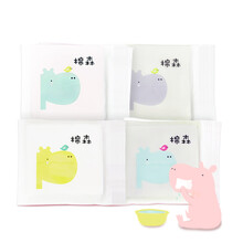 棉森 一次性洗脸巾 美容洁面巾擦脸巾 化妆卸妆棉纯棉柔巾 出差旅行10抽便携薄片装 单包 淡紫