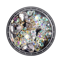 巧女人 美甲饰品美甲钻饰指甲贴片指甲油胶装饰品金属铆钉水钻宝石混合装日系网红同款美甲钻石指甲饰品批发 RXZ-03