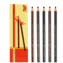 网红 化妆师影楼专用1818拉线眉笔 超好用拉线笔 黑棕灰棕色5色选送眉卡眉刷包邮 黑色