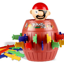 海盗木桶韩国RunningMan整蛊桶大叔叔叔插剑桶海盗桶聚会桌面玩具 超大桶(带转盘惩罚功能)16孔18把剑 赠品1迷你小海盗桶