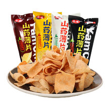 宏途山药薄片薄脆休闲零食脆薯片山药片办公膨化小吃90g*4袋 酱香味4袋