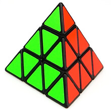圣手 ShengShou/ 三阶镜面魔方 专业竞赛变体3阶异形魔方顺滑附教程秘籍 圣手金字塔黑色