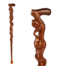 雅轩斋 红木拐杖 实木雕刻老人手杖寿桃祝寿 花梨木质老年木头防滑拐棍