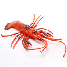 仿真海底生物塑胶大闸蟹 螃蟹模型玩具软胶龙虾 鳄鱼公仔道具波士顿澳洲大龙虾模型摆件 龙虾24*17cm