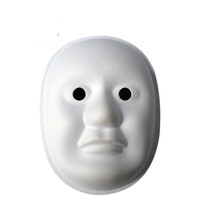 卡哆哆绘画白胚手绘纸浆面具 幼儿园手工绘画动物纸浆狐狸脸谱面具白DIY手绘空白京剧马勺 京剧脸纸浆面具