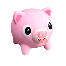 吐舌头减压玩具 宝宝洗澡玩具戏水搪胶玩具 儿童卡通橡皮游水动物捏捏叫 粉猪