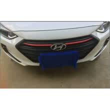 四季现代领动中网改装贴纸 名图领动朗动前脸中网三色拉花贴纸改色膜 4黑 一红