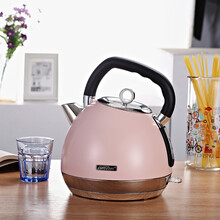 思迪乐（CiDyLo）英式电热水壶304不锈钢家用烧水壶自动断电1.8L 粉色1.8L
