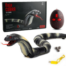 澄可 整蛊玩具遥控蜘蛛男孩电动玩具吓人仿真蟑螂蚂蚁昆虫动物蜈蚣蛇老鼠生日六一礼物 遥控眼镜蛇-灰色(纽扣电池)