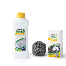 安利（Amway） 浓缩洗碗洗洁精1升碟新+钢丝球（4只装）