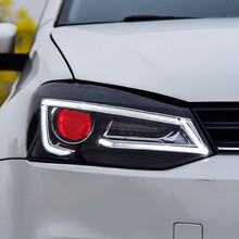 万威隆 11-18款大众新波罗polo大灯总成 改装A5款光导日行灯透镜双光氙气灯 led流光转向灯