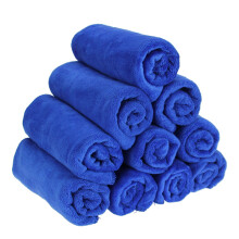 天气不错 超细纤维洗车毛巾擦车布玻璃清洁蓝色  30*70cm 10条装汽车用品