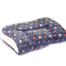 憨憨宠 狗垫子狗窝猫窝 宠物垫子大中小型犬窝垫 泰迪金毛哈士奇萨摩耶狗狗用品睡垫毛毯狗床 星星蓝 L号70*50cm